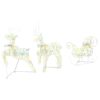 LED Reindeers with 60 LEDs 3 pcs Warm White PET