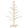 Wooden Christmas Tree with Stand Natural 125 cm Solid pine wood