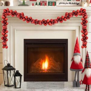 Christmas Ball Garland Red 186 cm Polystyrene