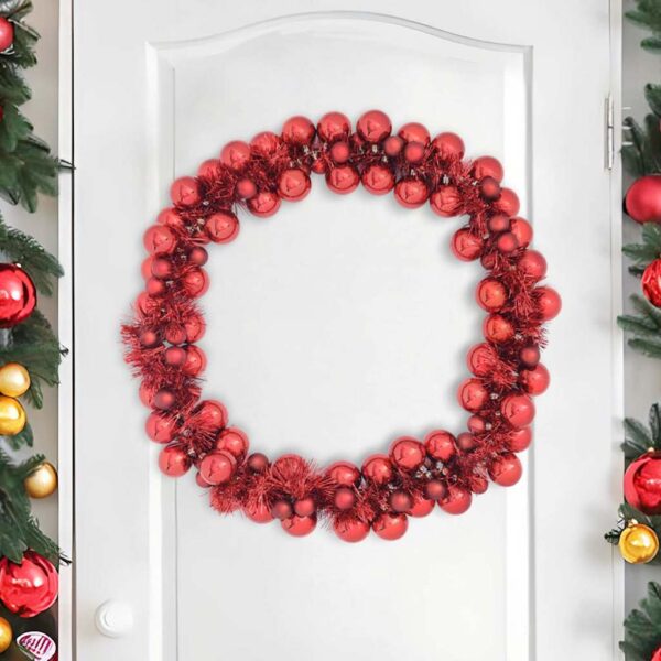 Christmas Ball Garland Red 186 cm Polystyrene