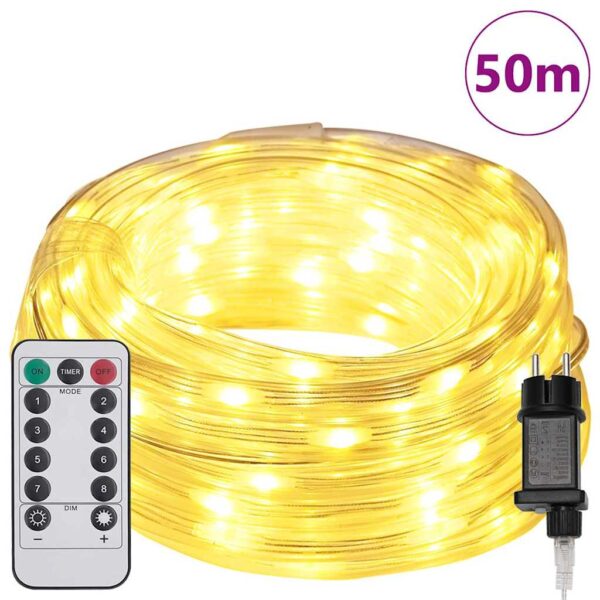 Rope Light with 1200 LEDs Warm White 50 m PVC