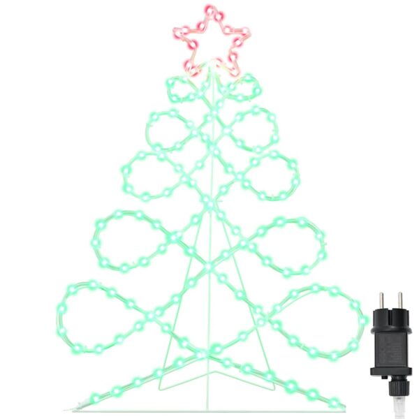 Christmas Tree Shape Light Multicolour 80 x 56 cm PVC