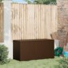 Garden Storage Box Brown 120x50x60 cm Poly Rattan