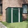 Garden Shed Green Metal