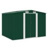 Garden Storage Shed Green Metal 257x205x178 cm
