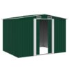 Garden Storage Shed Green Metal 257x205x178 cm