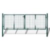 Fence Gate Steel 300x100 cm Green