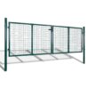 Fence Gate Steel 300x100 cm Green