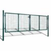Fence Gate Steel 300x125 cm Green