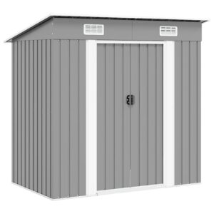 Garden Shed Grey Metal