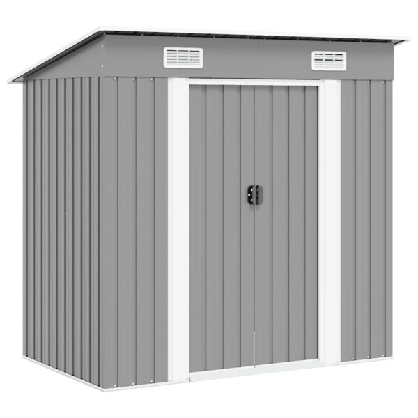 Garden Shed Grey Metal