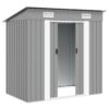 Garden Shed Grey Metal
