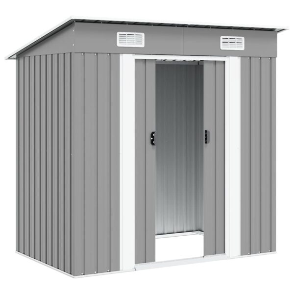 Garden Shed Grey Metal