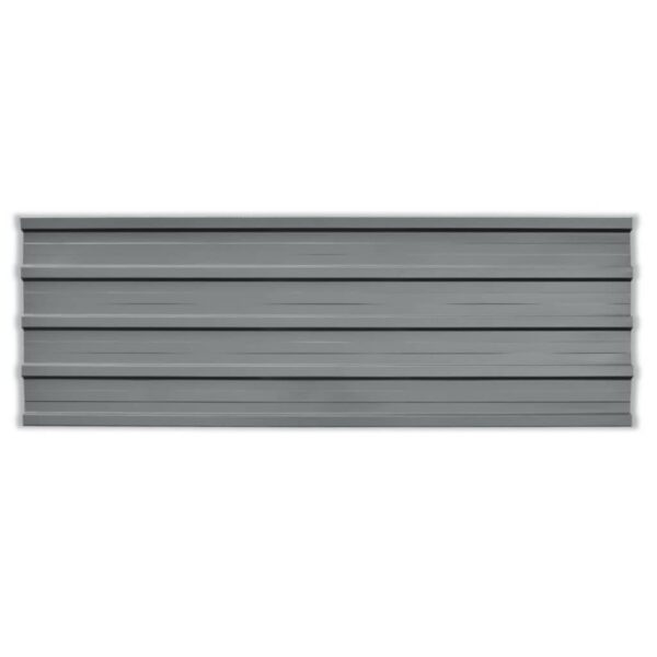 Roof Panels 12 pcs Galvanised Steel Grey