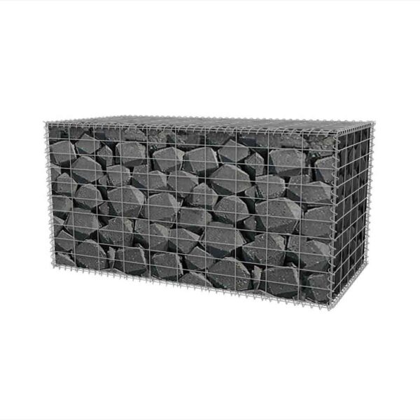 Gabion Basket Galvanised Steel 100x50x50 cm