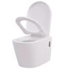 Wall Hung Toilet with Concealed Cistern Ceramic White