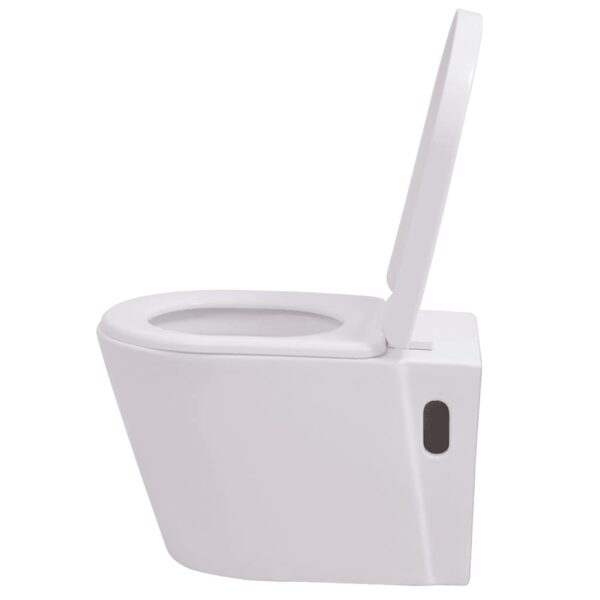 Wall Hung Toilet with Concealed Cistern Ceramic White