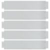 Lawn Fences 5 pcs Galvanised Steel 100x19 cm