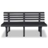 Garden Bench 145.5 cm Plastic Anthracite