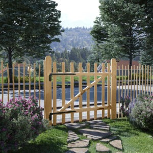 Single Fence Gate Hazel Wood 100x90 cm