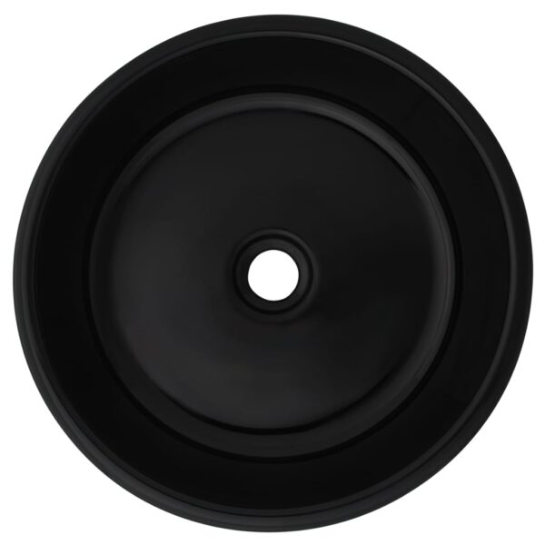 Basin Ceramic Round Black 42x12 cm