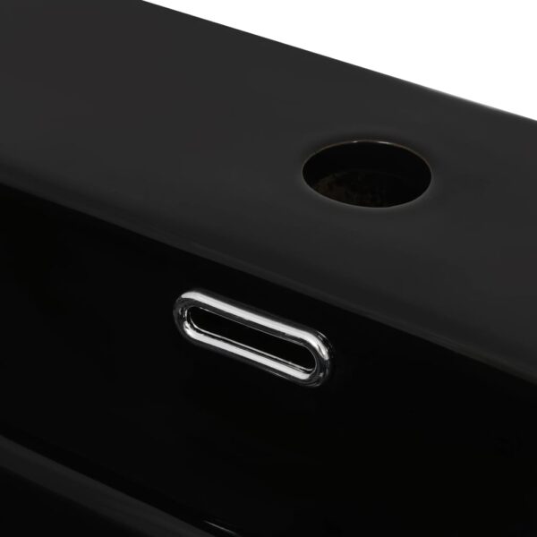 8718475589075_g_en_hd_2.jpg Basin with Faucet Hole Ceramic Black 51.5x38.5x15 cm