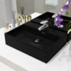8718475589075_m_en_hd_1.jpg Basin with Faucet Hole Ceramic Black 51.5x38.5x15 cm