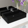 8718475589082_m_en_hd_1.jpg Basin with Faucet Hole Ceramic Black 60.5x42.5x14.5 cm