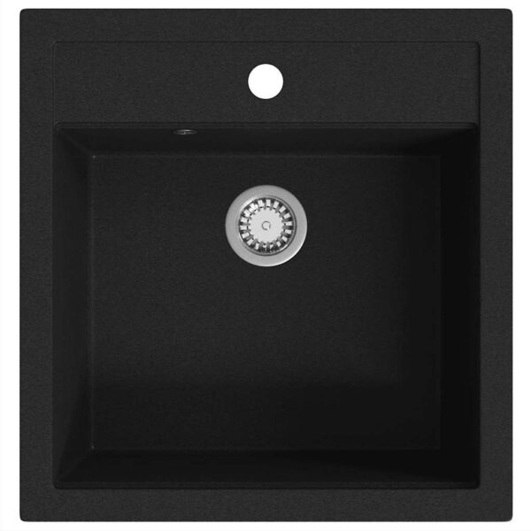 Granite Kitchen Sink Single Basin Black