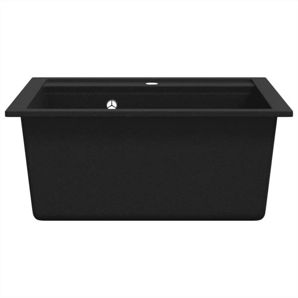 Granite Kitchen Sink Single Basin Black