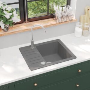 Granite Kitchen Sink Single Basin Grey