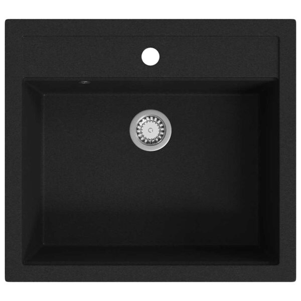 Granite Kitchen Sink Single Basin Black