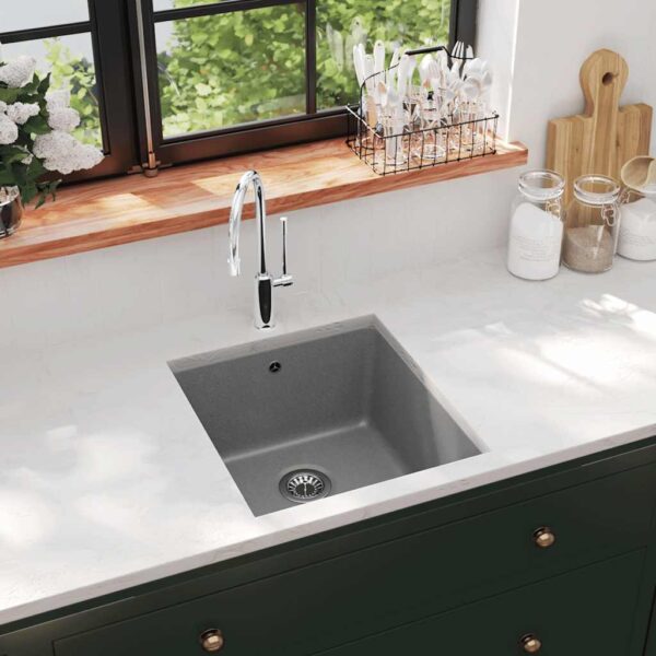 Granite Kitchen Sink Single Basin Grey