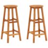 Bar Chairs 2 pcs Solid Acacia Wood