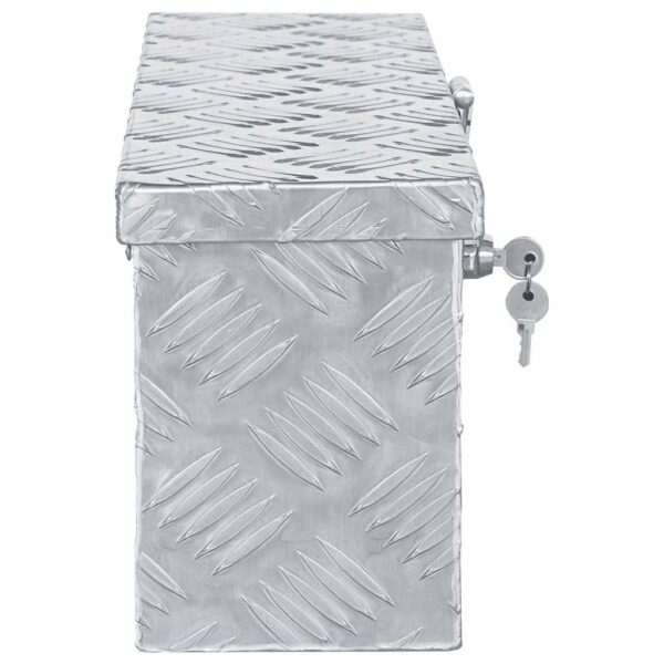 Aluminium Box 48.5x14x20 cm Silver
