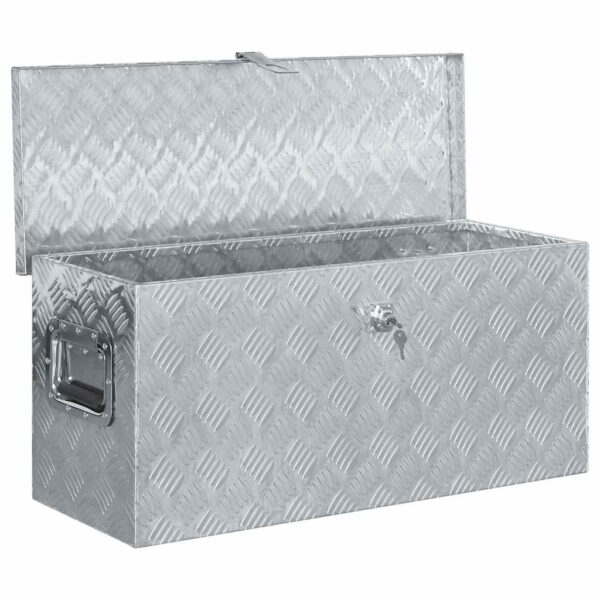 Aluminium Box 80x30x35 cm Silver