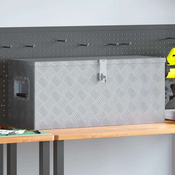 Aluminium Box 80x30x35 cm Silver