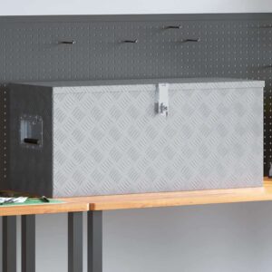 Aluminium Box 90.5x35x40 cm Silver