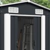 Garden Shed 257x392x181 cm Metal Anthracite