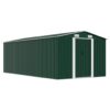 Garden Shed 257x489x181 cm Metal Green