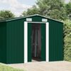 Garden Shed 257x489x181 cm Metal Green