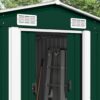 Garden Shed 257x489x181 cm Metal Green