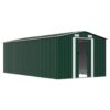 Garden Shed 257x489x181 cm Metal Green