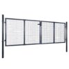 Mesh Garden Gate Galvanised Steel 300x100 cm Grey