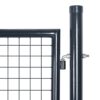Mesh Garden Gate Galvanised Steel 100x100 cm Grey