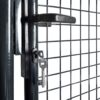 Mesh Garden Gate Galvanised Steel 100x100 cm Grey
