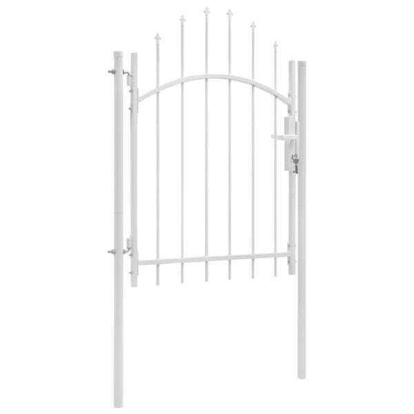 Garden Gate Steel 1x2 m White