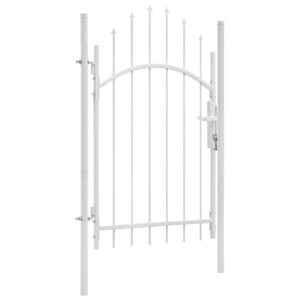 Garden Gate Steel 1x2.25 m White