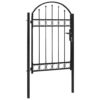 8718475625780_a_en_hd_1.jpg Fence Gate with Arched Top Steel 104x150 cm Black