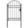 8718475625780_g_en_hd_2.jpg Fence Gate with Arched Top Steel 104x150 cm Black